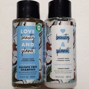 🍁$10=Love Beauty and Planet Shampoo + Conditioner Coconut/AW=33oz